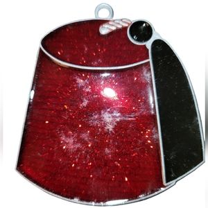 Vntg Handmade Masonic Shriner Shriner's Hat Suncatcher Christmas Ornament